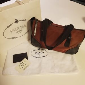 Vintage Prada Nylon and Leather Bag